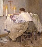 Robert Reid Her First Born Sweden oil painting artist